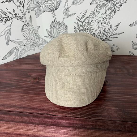 Womens Gigi Pip LINEN NEWSBOY CAP Size 57/S EUC! - Picture 3 of 8